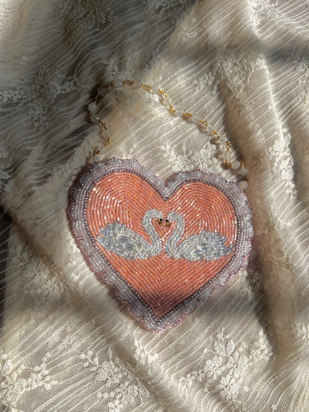 Swan Hearts Wall Hanging