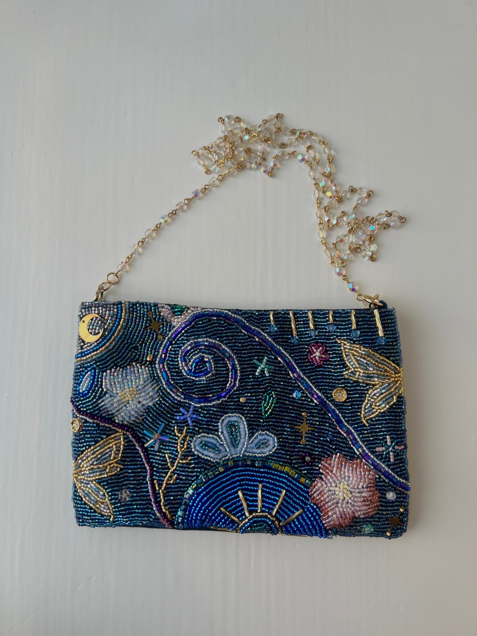 Midnight Sky Beaded Purse