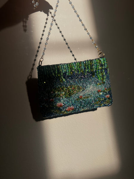 Water Lilies Beaded Purse
